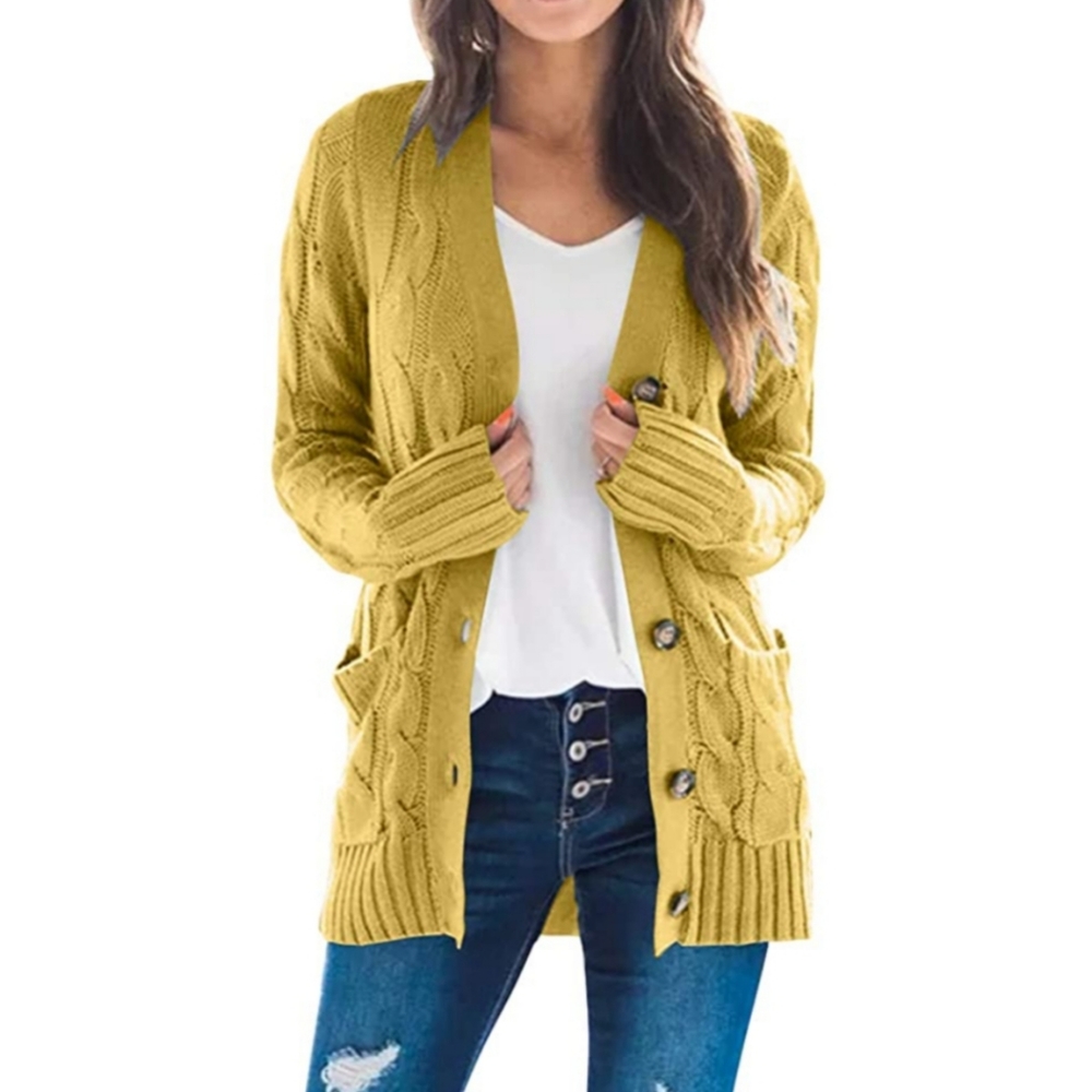 NEW Long Sleeve Cable Knit Cardigan Sweater 